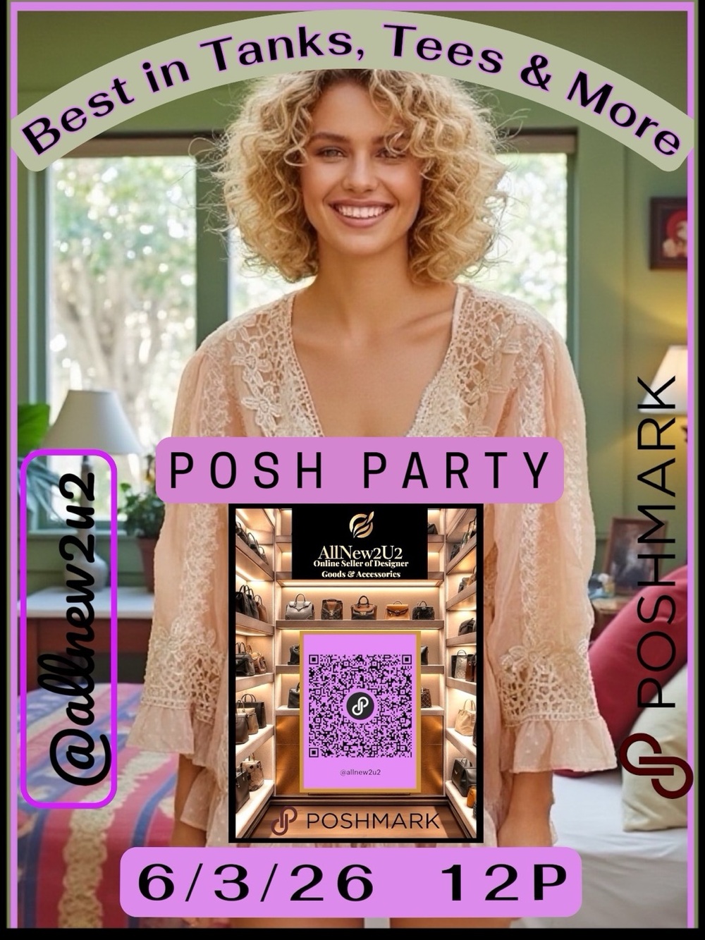 🎉TB UPDATED POSH PARTY LINEUP>Poshmark Party Main Listing Week’s Up! Let’s GO - Picture 7 of 8